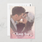 Carte Postale Merci Cherry Blossom Mariage Photo (Devant / Derrière)