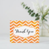 Carte postale Merci Chevron orange (Debout devant)