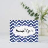 Carte postale Merci Chevron Watercolor (Debout devant)