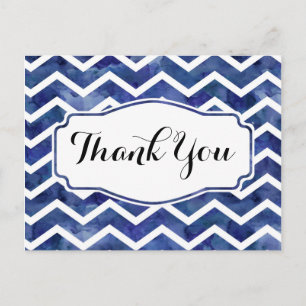 Carte postale Merci Chevron Watercolor