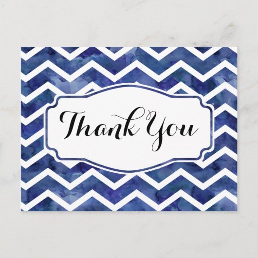 Carte postale Merci Chevron Watercolor (Devant)