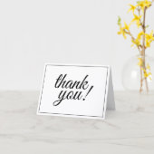 Carte postale "merci !" chic et luxueuse (Fleur jaune)