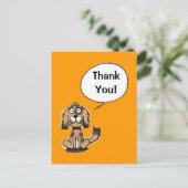 Carte Postale Merci! (chien drôle) (Debout devant)