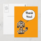 Carte Postale Merci! (chien drôle) (Devant / Derrière)