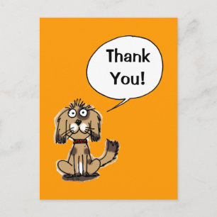 Carte Postale Merci! (chien drôle)
