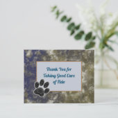 Carte Postale Merci Chien Walker Or Bleu Abstrait Animaux de com (Debout devant)