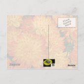 Carte Postale Merci - Chrysanthèmes orange de feu (Dos)