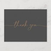 Carte Postale Merci classique gris or (Devant)