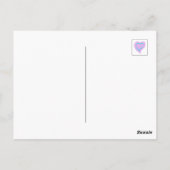 Carte Postale Merci ~coeur ruban violet~ (Dos)