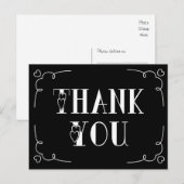 Carte Postale Merci Coeurs Noir Et Blanc (Devant / Derrière)