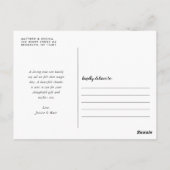 Carte Postale Merci Collage Mariage multi-photos (Dos)