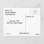 Carte Postale Merci coloré Blue Skies (Dos)