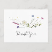 Carte Postale Merci coloré Dainty Fleurs sauvages (Devant)