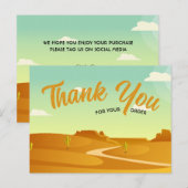 Carte Postale merci commande avec conception de paysage animé (Devant / Derrière)
