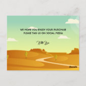 Carte Postale merci commande avec conception de paysage animé (Dos)