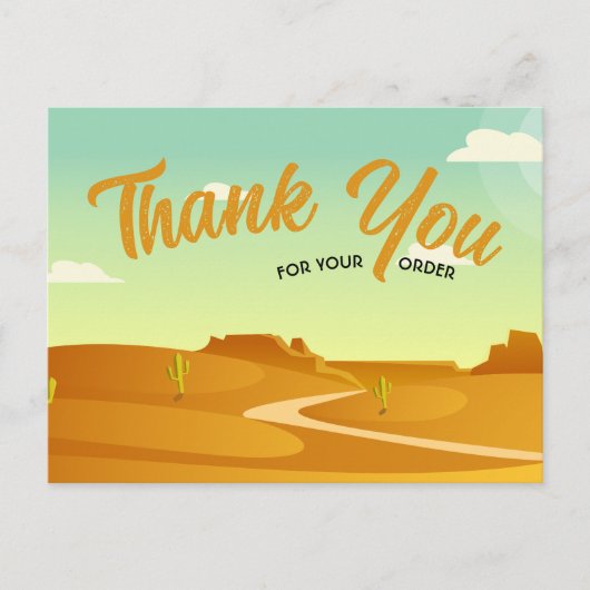 Carte Postale merci commande avec conception de paysage animé (Devant)