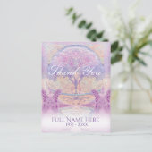 Carte Postale Merci | Condoléances | Anges du gardien rose (Debout devant)