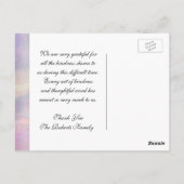 Carte Postale Merci | Condoléances | Anges du gardien rose (Dos)