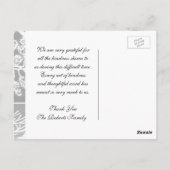 Carte Postale Merci | Condoléances | Arbre de vie Argent (Dos)