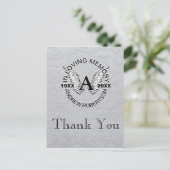 Carte Postale Merci | Condoléances | ARGENT (Debout devant)