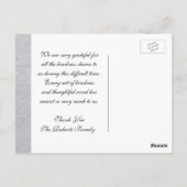 Carte Postale Merci | Condoléances | ARGENT (Dos)