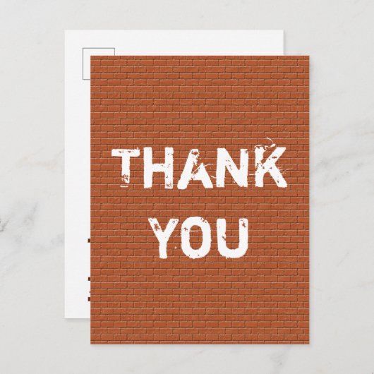 Carte Postale Merci Construction client Appréciation brique (Devant / Derrière)