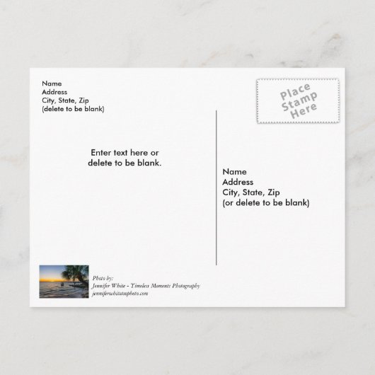 Carte postale Merci Couché de soleil Floride Golfe (Dos)