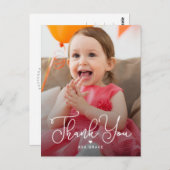 Carte postale Merci couleur modifiable de charme (Devant / Derrière)