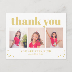 Carte postale Merci couleur modifiable tout simple