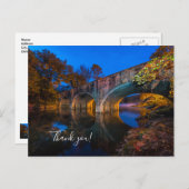 Carte postale Merci Crépuscule sur le pont de Benn (Devant / Derrière)