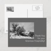 Carte Postale Merci d'accueil noir et blanc (Devant / Derrière)