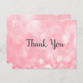 Carte Postale Merci d'affaires moderne Pink Bokeh (Devant / Derrière)