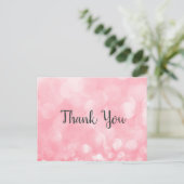 Carte Postale Merci d'affaires moderne Pink Bokeh (Debout devant)