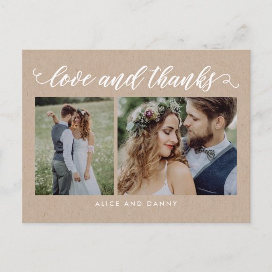 Carte postale Merci d'amour de grâce Kraft (Devant)