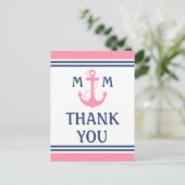 Carte Postale Merci d'Ancre cardiaque rose (Debout devant)