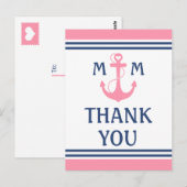 Carte Postale Merci d'Ancre cardiaque rose (Devant / Derrière)
