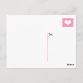Carte Postale Merci d'Ancre cardiaque rose (Dos)