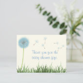 Carte postale Merci Dandelion bleu (Debout devant)