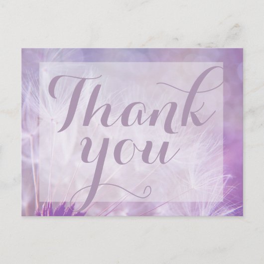 Carte postale Merci Dandelion violet (Devant)