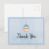 Carte Postale Merci d'anniversaire de Blue Cupcake (Devant / Derrière)