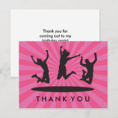 Carte Postale Merci d'anniversaire de la maison Trampoline (Devant / Derrière)