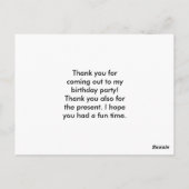 Carte Postale Merci d'anniversaire de la maison Trampoline (Dos)