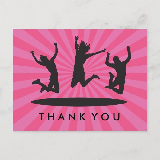 Carte Postale Merci d'anniversaire de la maison Trampoline (Devant)