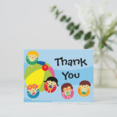 Carte postale Merci d'anniversaire de la piscine (Debout devant)