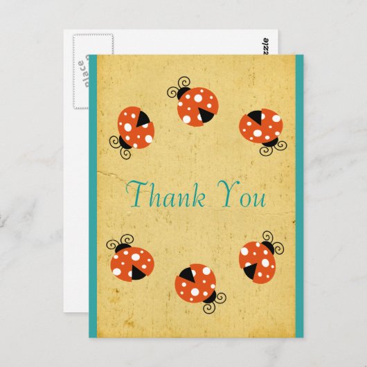 Carte Postale Merci d'anniversaire de Ladybug (Devant / Derrière)