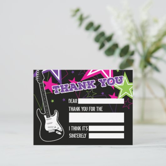 Carte Postale Merci d'anniversaire de rock star (Debout devant)