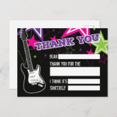 Carte Postale Merci d'anniversaire de rock star (Devant / Derrière)