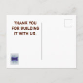 Carte Postale Merci d'appréciation des employés Démarrage d'entr (Dos)