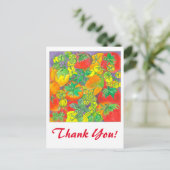 Carte Postale Merci d'aquarelle aux tomates vert rouge (Debout devant)