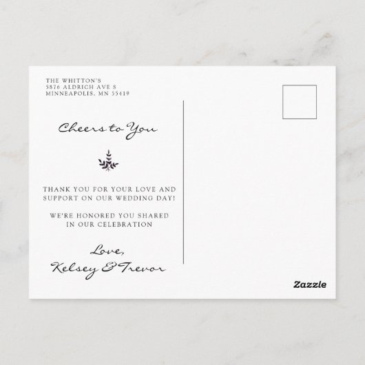 Carte postale Merci d'aquarelle moderne (Dos)